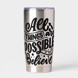 Lettering Quote About Dreams Thermobecher