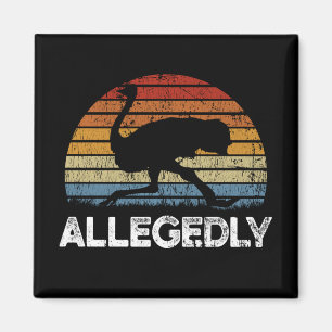 Letterkenny angeblich Ostrich Vintag Retro Sunset Magnet
