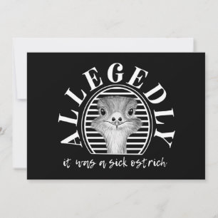 Letterkenny, angeblich Straußenkarte Einladung