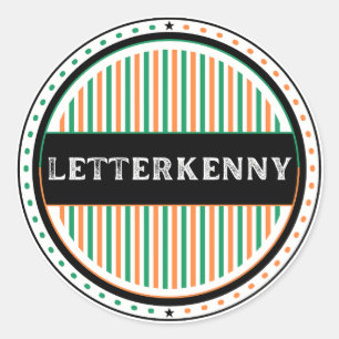 Letterkenny City Pride Emblem – Irische Identität Runder Aufkleber