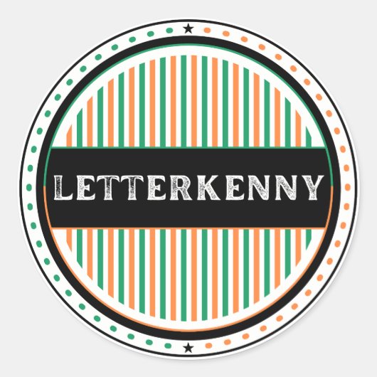 Letterkenny City Pride Emblem – Irish Identity Runder Aufkleber (Vorderseite)