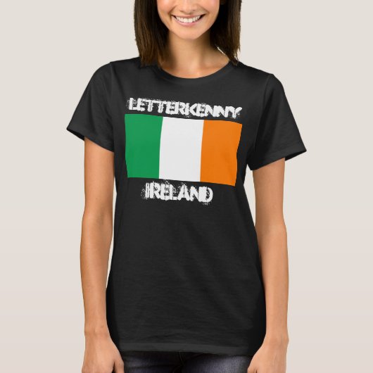 Letterkenny, Irland mit irischer Flagge T-Shirt (Vorderseite)