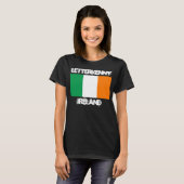 Letterkenny, Irland mit irischer Flagge T-Shirt (Vorne ganz)