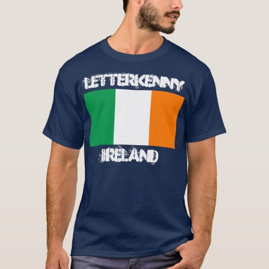 Letterkenny, Irland mit irischer Flagge T-Shirt (Vorderseite)
