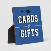 Letterman-Abschluss BLUE-Karten & Geschenke Fotoplatte (Vorderseite)