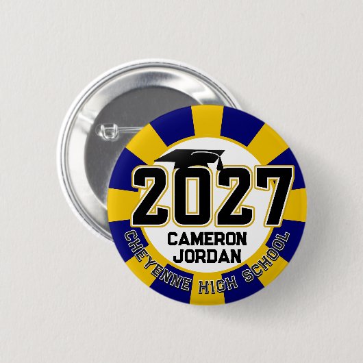 Letterman Abschlussjahrgang 2027 Button (Vorne & Hinten)