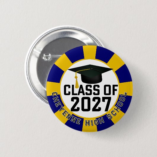 Letterman Abschlussjahrgang 2027 Button (Vorne & Hinten)