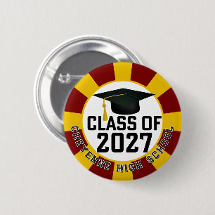 Letterman Abschlussjahrgang 2027 Diplomierung Button