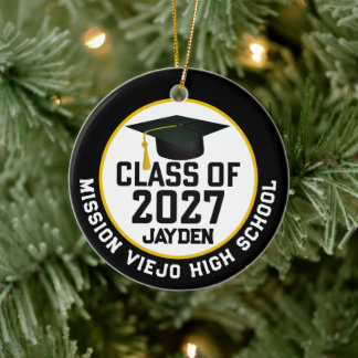 Letterman Abschlussjahrgang 2027 Foto-Abschlussfei Keramik Ornament