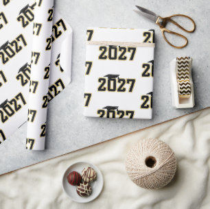 Letterman Abschlussjahrgang 2027 Geschenkpapier