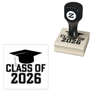 Letterman Abschlussklasse 2026 Abitur Gummistempel