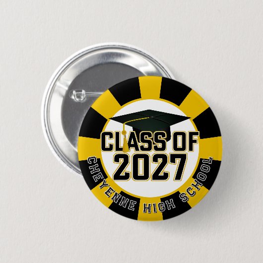 Letterman Abschlussklasse 2027 Abitur Button (Vorne & Hinten)