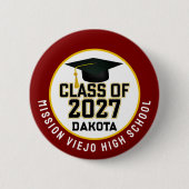 Letterman Abschlussklasse 2027 Diplomfeier Button (Vorderseite)
