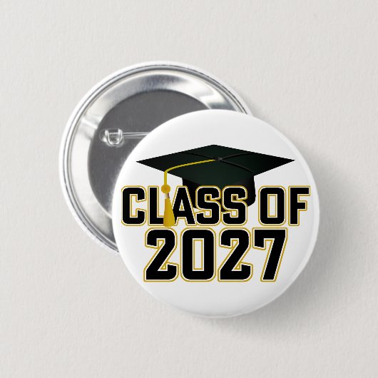 Letterman Abschlussklasse 2027 Diplomfeier Button (Vorne & Hinten)