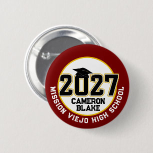 Letterman Abschlussklasse 2027 Diplomierung Button
