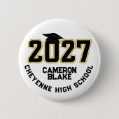 Letterman Abschlussklasse 2027 Diplomierung Button (Vorderseite)