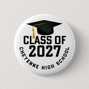 Letterman Abschlussklasse 2027 Diplomierung Button