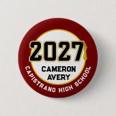 Letterman Abschlussklasse 2027 Diplomierung Button (Vorderseite)