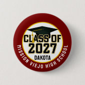 Letterman Abschlussklasse 2027 Diplomierung Button (Vorderseite)