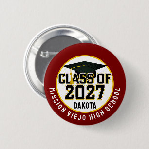 Letterman Abschlussklasse 2027 Diplomierung Button