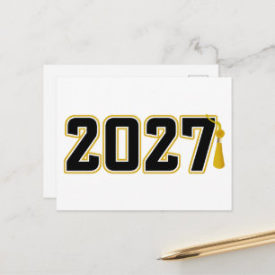 Letterman Abschlussklasse 2027 Diplomierung Postkarte