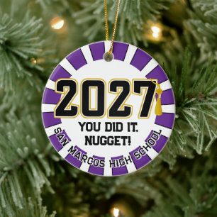 Letterman Abschlussklasse 2027 Foto-Abschlussfeier Keramik Ornament