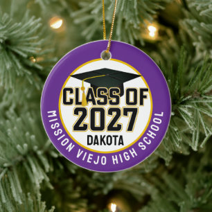 Letterman Abschlussklasse 2027 Foto-Abschlussfeier Keramik Ornament