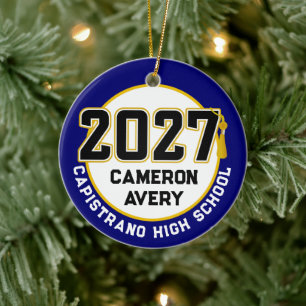 Letterman Abschlussklasse 2027 Foto-Abschlussfeier Keramik Ornament