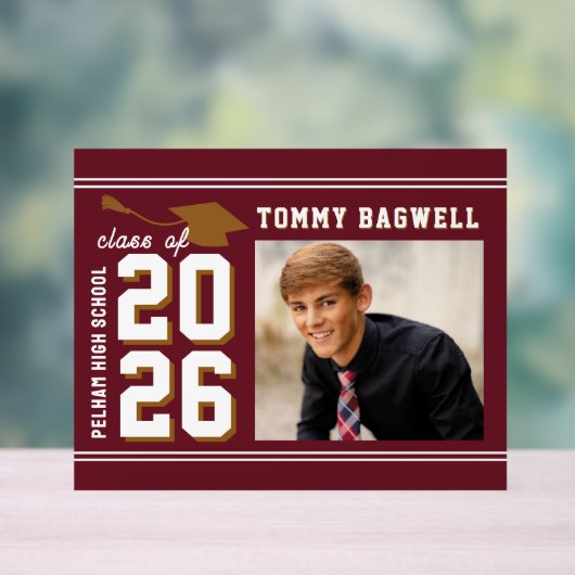 LETTERMAN ABSOLVENT MAROON  ACRYLSCHILD (Neutral)