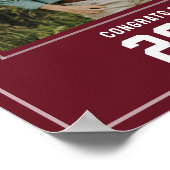LETTERMAN ABSOLVENT Maroon Individuelles Foto-Will Poster (Ecke)
