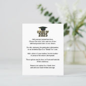 Letterman Class of 2025 Abschluss Ankündigung (Stehend Vorderseite)