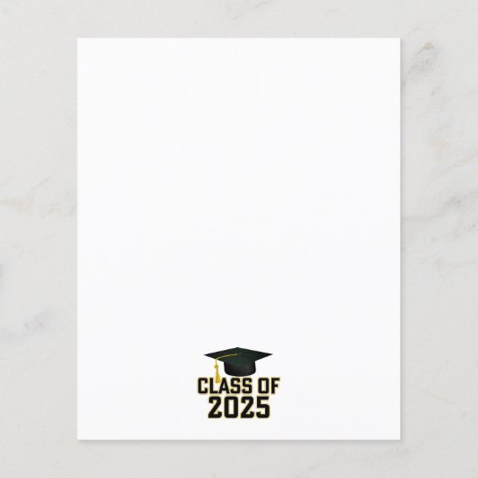 Letterman Class of 2025 Abschluss Ankündigung (Rückseite)