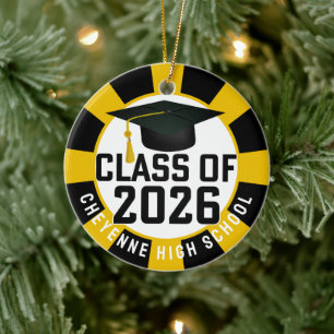Letterman Class of 2026 Foto Abschluss Keramik Ornament