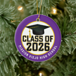 Letterman Class of 2026 Foto Abschluss Keramik Ornament