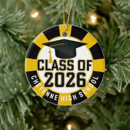 Letterman Class of 2026 Foto Abschluss Keramik Ornament