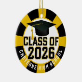 Letterman Class of 2026 Foto Abschluss Keramik Ornament (Rechts)