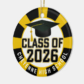 Letterman Class of 2026 Foto Abschluss Keramik Ornament (Links)