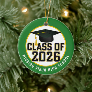 Letterman Class of 2026 Foto Abschluss Keramik Ornament