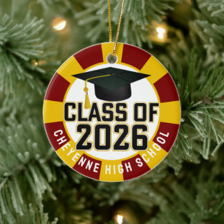 Letterman Class of 2026 Foto Abschluss Keramik Ornament