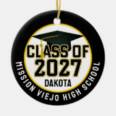 Letterman Class of 2027 Photo Graduation Keramik Ornament (Vorne)