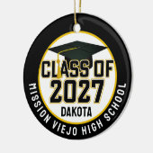 Letterman Class of 2027 Photo Graduation Keramik Ornament (Links)