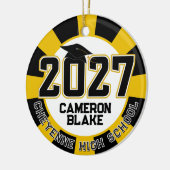 Letterman Class of 2027 Photo Graduation Keramik Ornament (Links)