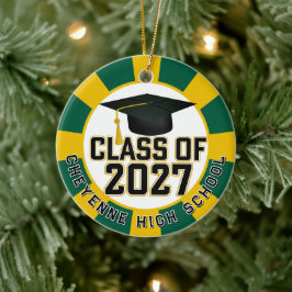 Letterman Class of 2027 Photo Graduation Keramik Ornament