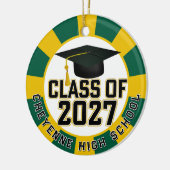 Letterman Class of 2027 Photo Graduation Keramik Ornament (Links)