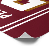 LETTERMAN GRAD school colors MAROON  Poster (Ecke)