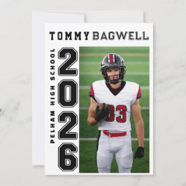 Letterman Graduation Announcement Feiertagskarte