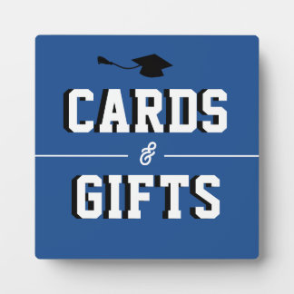 Letterman Graduation BLUE Cards & Favors  Fotoplatte