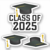 Letterman-Klasse des Abschlusses 2025 Aufkleber (Vorderseite)