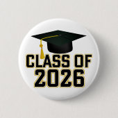 Letterman-Klasse des Abschlusses 2026 Button (Vorderseite)