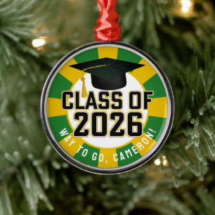 Letterman-Klasse des Abschlusses 2026 Ornament Aus Metall